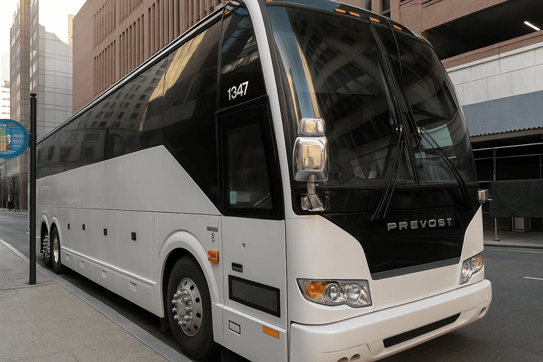 a Federal Way Minibus Company coach bus