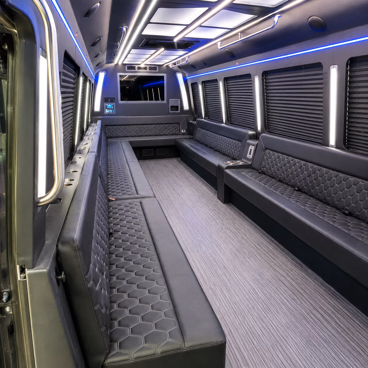 federal way 40 passenger party bus interior