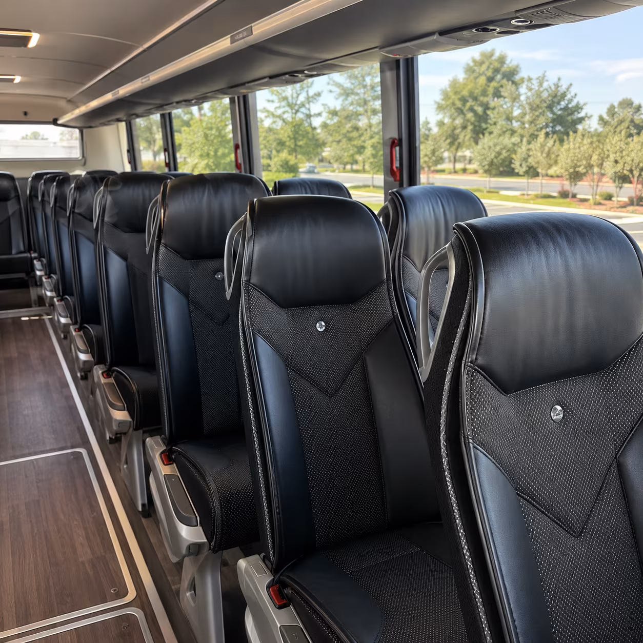 federal way 45 passenger charter bus interior