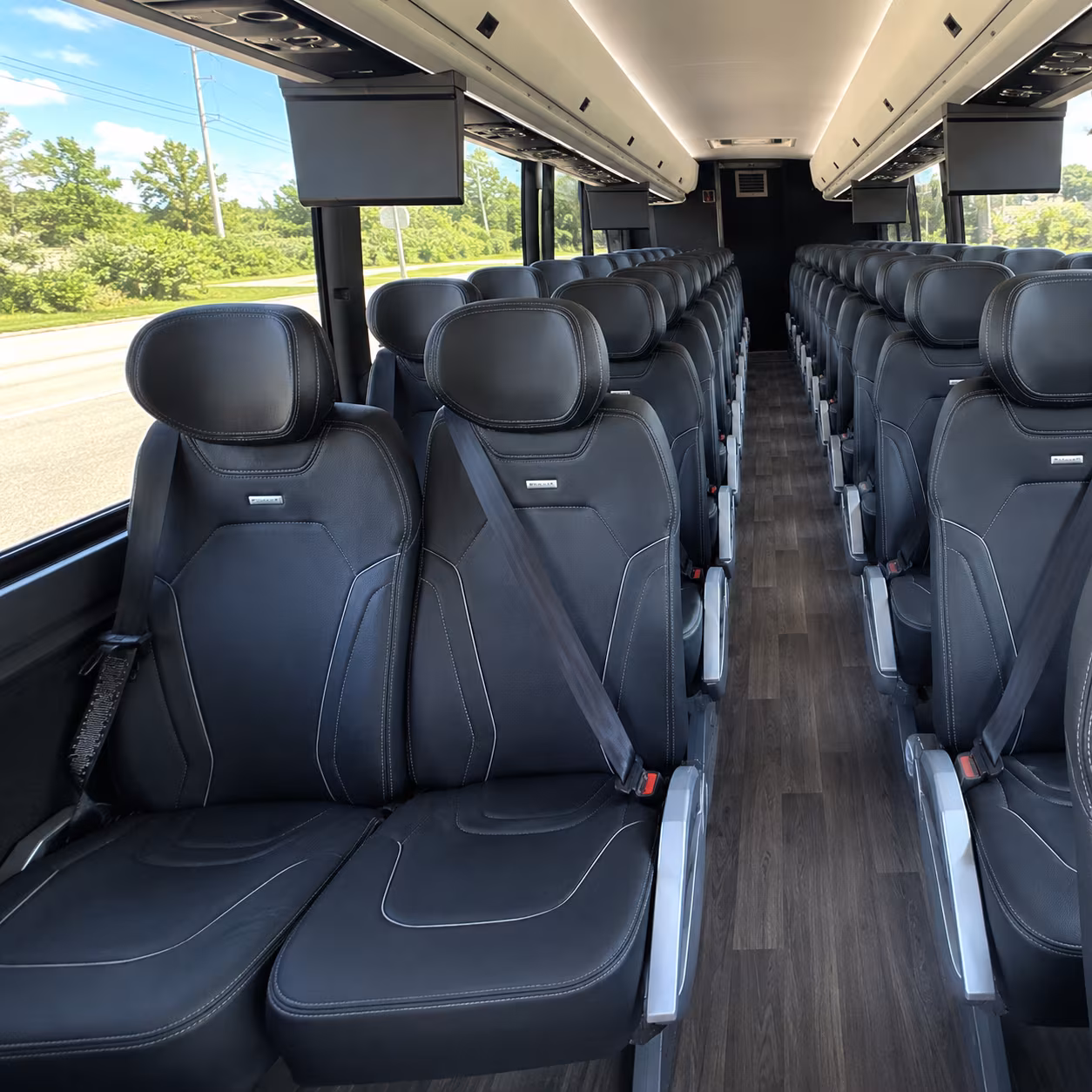 federal way 47 passenger charter bus inside