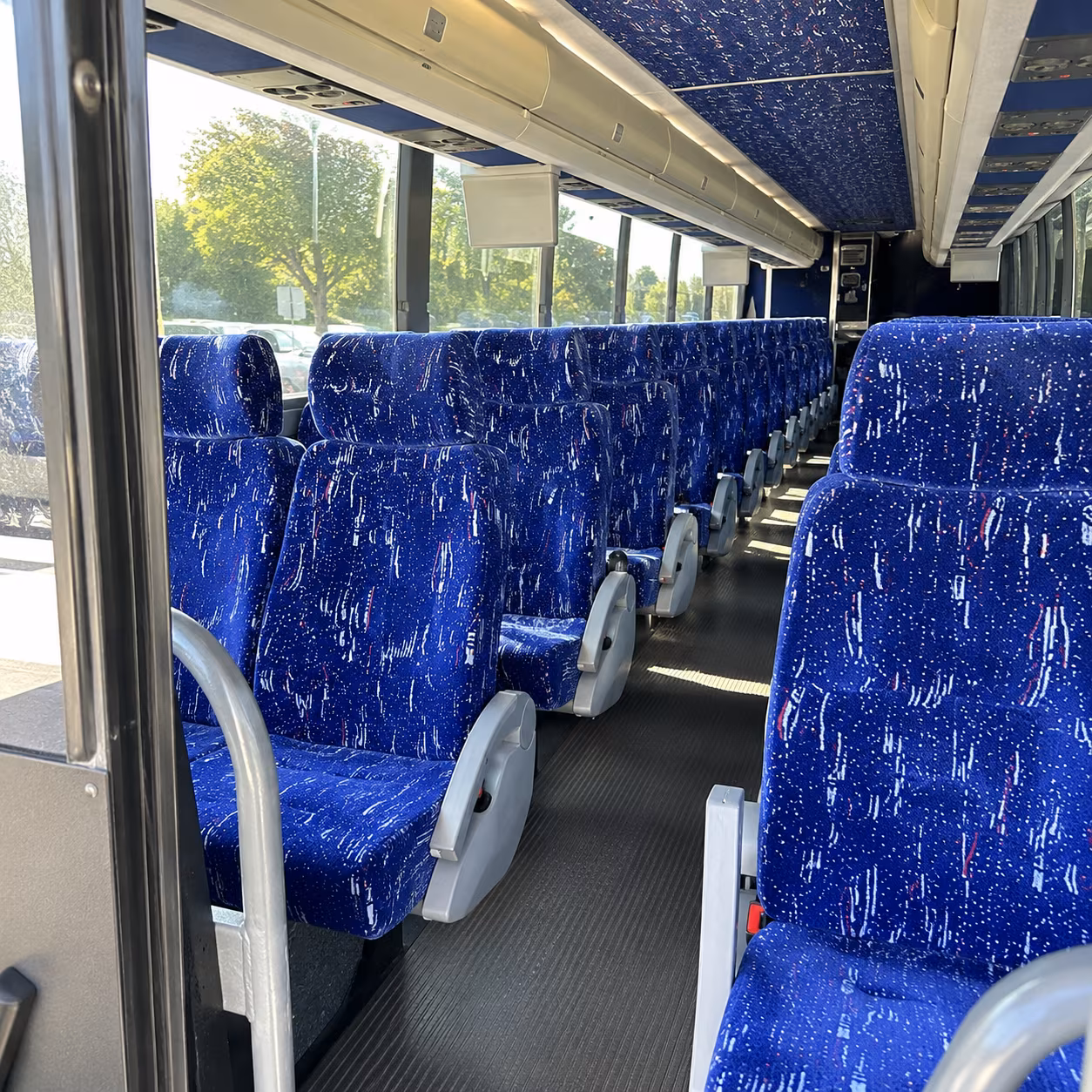 federal way 50 passenger charter bus inside